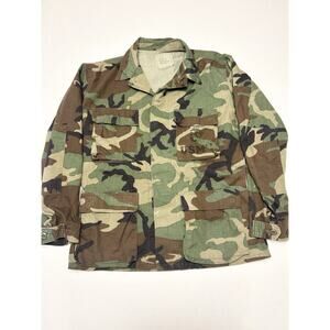 Vintage USMC Combat Coat Mens Small Woodland Camo Field Jacket Marines Military